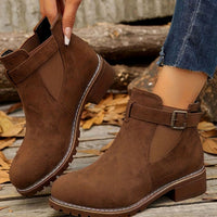 Mary | Elegant Suede-Look Chelsea Boots With a Stylish Block Heel