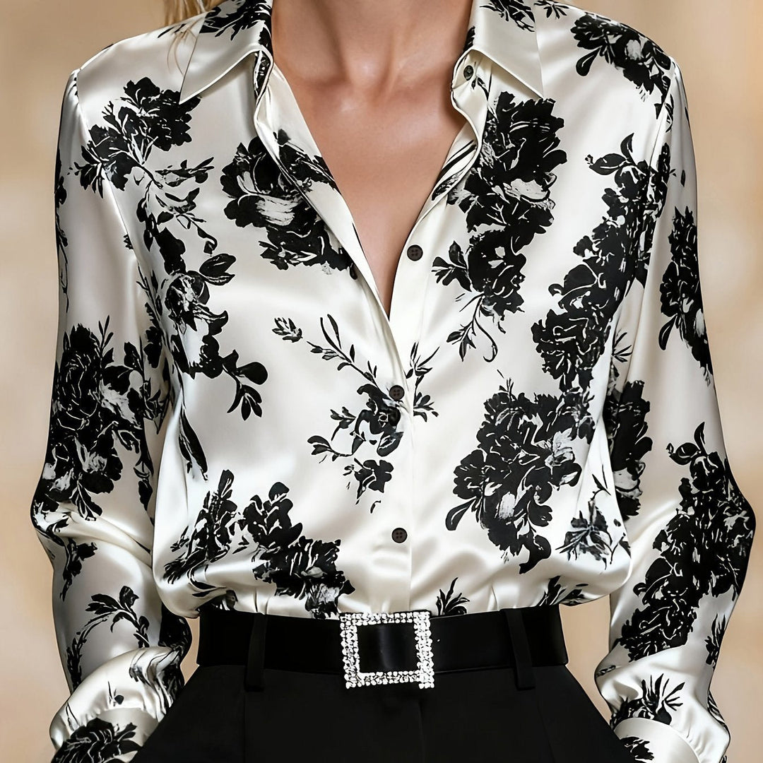 Cecily | Floral Blouse – Elegant Silk Design for Women