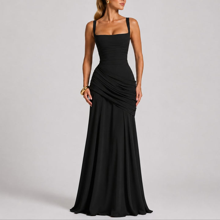 Grace | Elegantes und leichtes gerafftes Maxikleid für Herbsthochzeiten