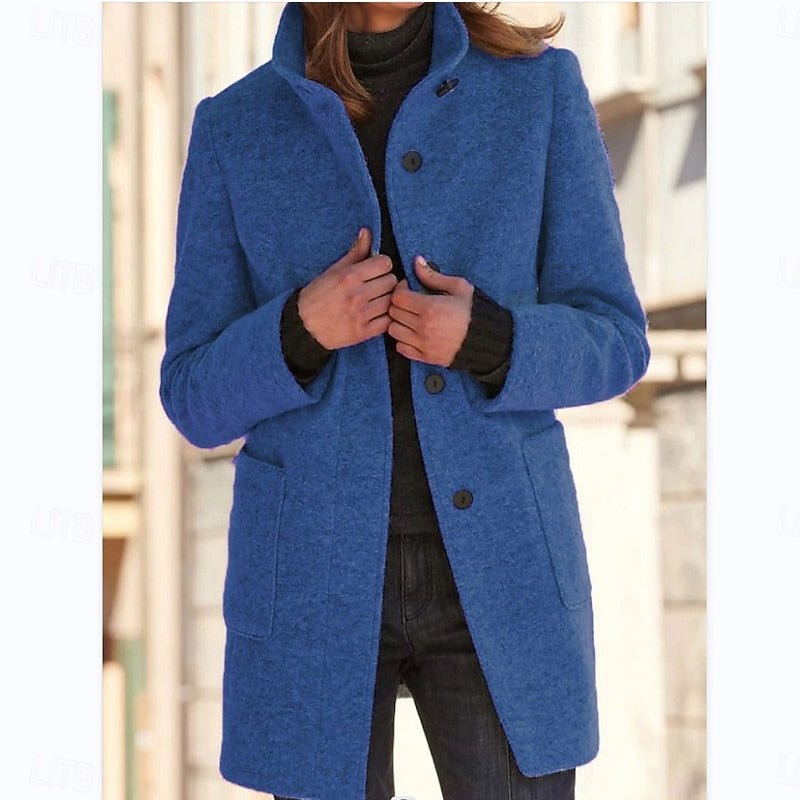 Felicity | Stand-Collar Coat – Timeless Everyday Elegance for Women