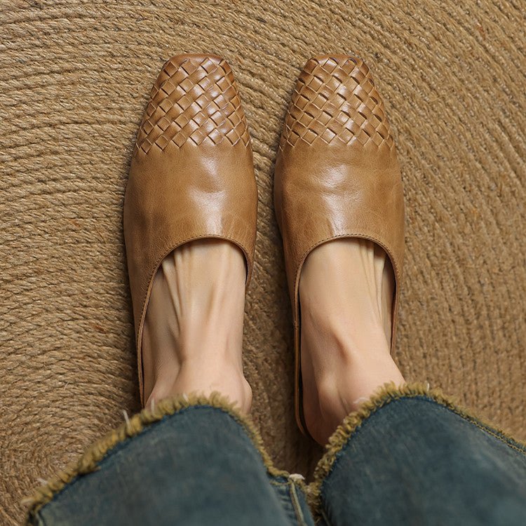 Mia | Zoccoli slip-on in pelle intrecciata, eleganti e comodi