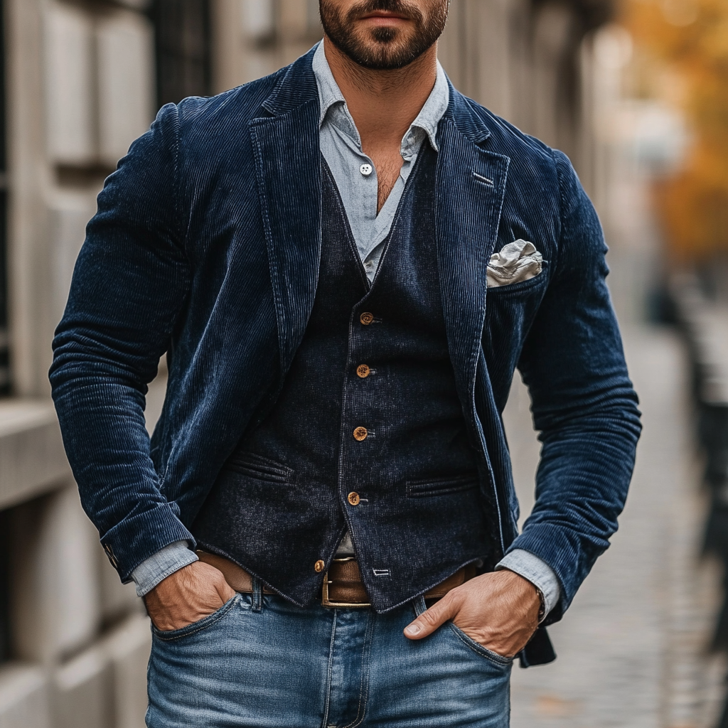 Ethan | Elegantes Vintage-Sakko- und Westenset für Herren