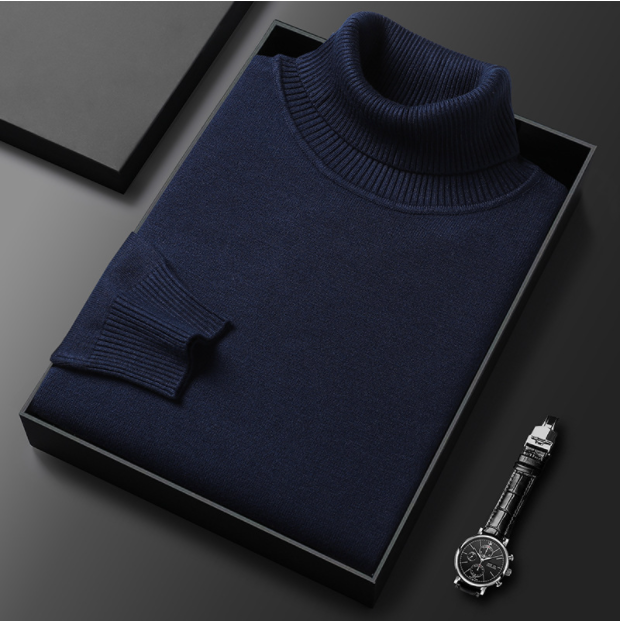 Hunter | Cashmere Cotton Turtleneck Sweater – Luxurious Fit for Men