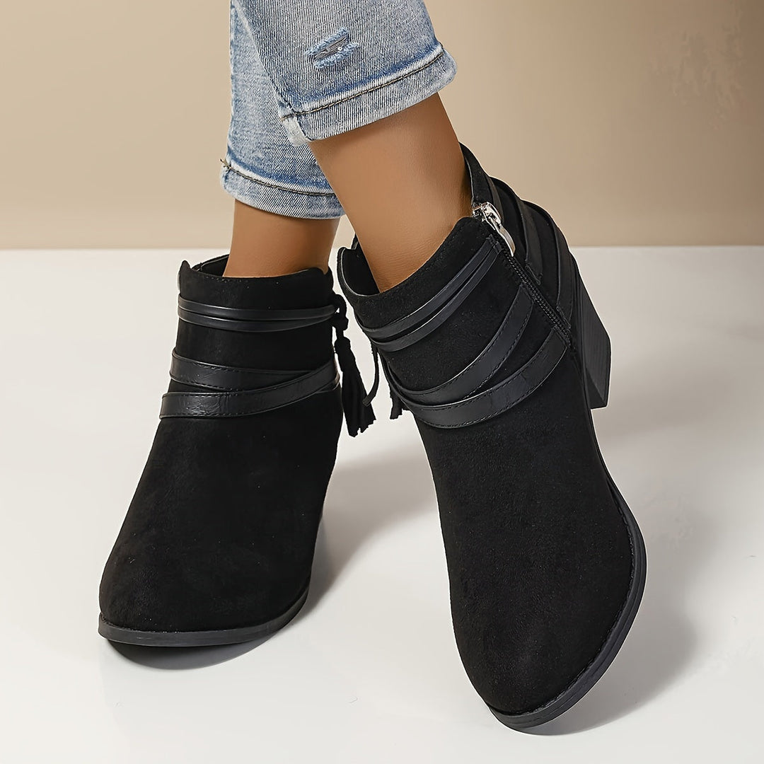 Annabelle | Refined And Versatile Tassel Ankle Boots