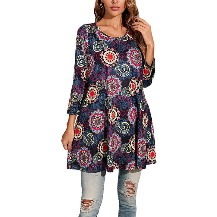 Emily | A-Linien-Tunika mit auffälligem Mandala-Print