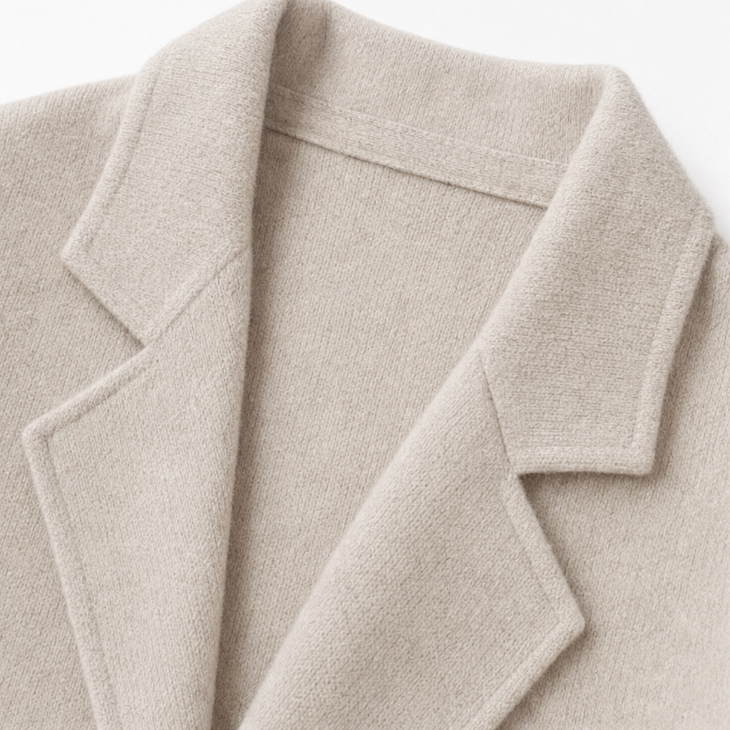 Draperie | Longline Open-Front Coat – Wool-Blend Style for Women