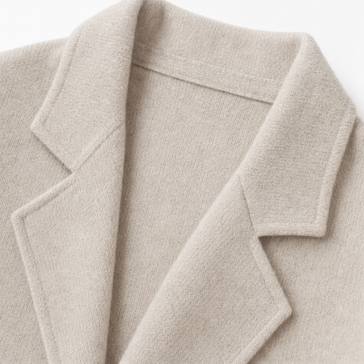 Draperie | Longline Open-Front Coat – Wool-Blend Style for Women