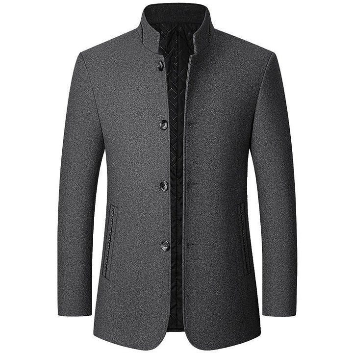 Gregory | Stand-Collar Overcoat – Timeless Style for Men