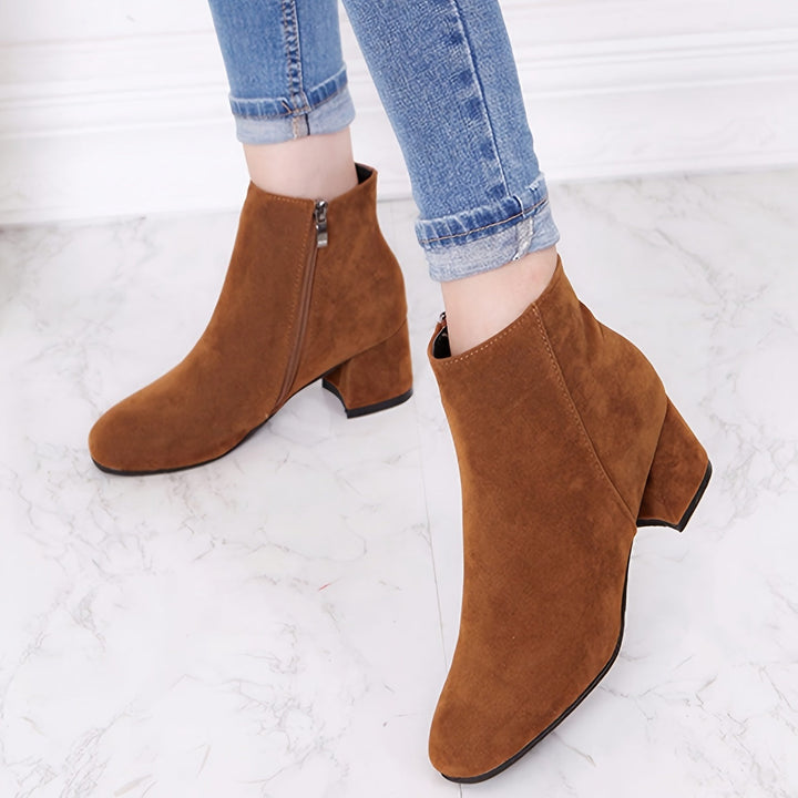 Elizabeth | Elegant Suede-Finish Chelsea Ankle Boots