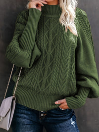Eleanor | Locker geschnittener Zopfstrickpullover mit edlem Kragen
