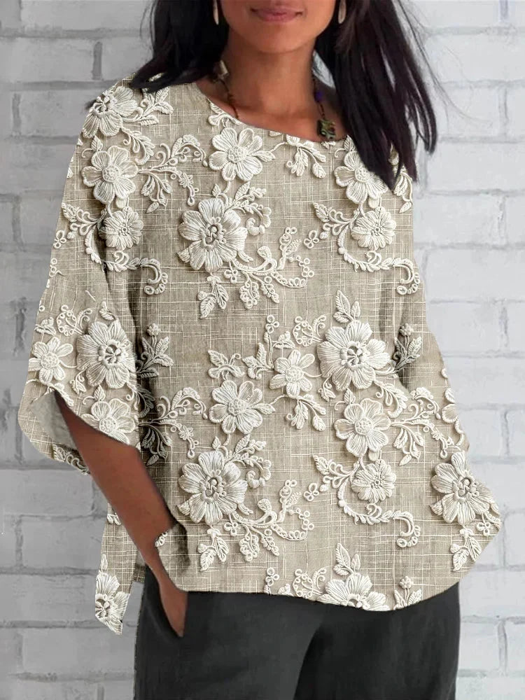 Mira | Floral Blouse – Timeless Relaxed Style for Women