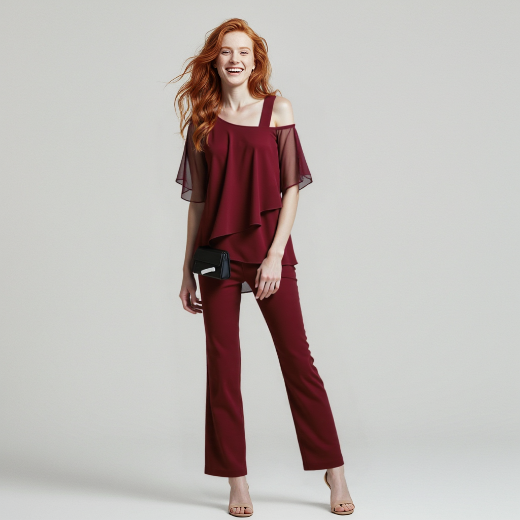Sophia | Elegantes und schickes zweiteiliges Set mit Cut-outs an den Schultern