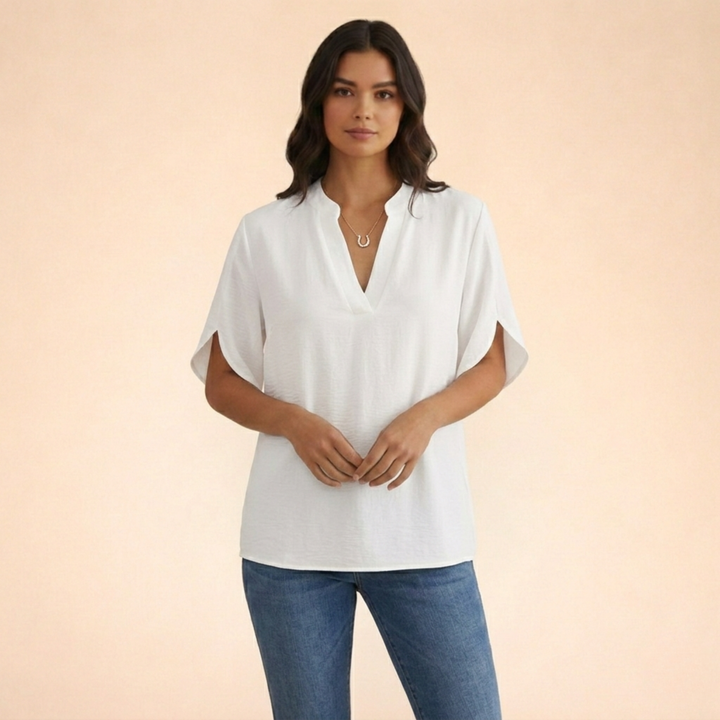 Brianna | Elegant & Comfortable V-Neck Blouse