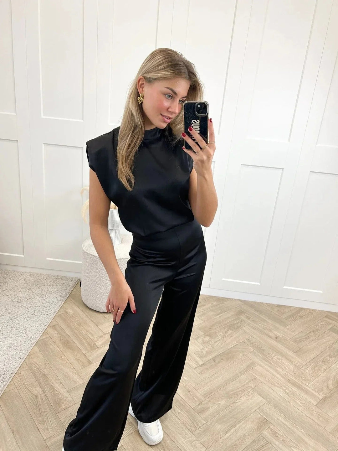 Clara | Satin Jumpsuit – Elegant Wide-Leg Design for Women