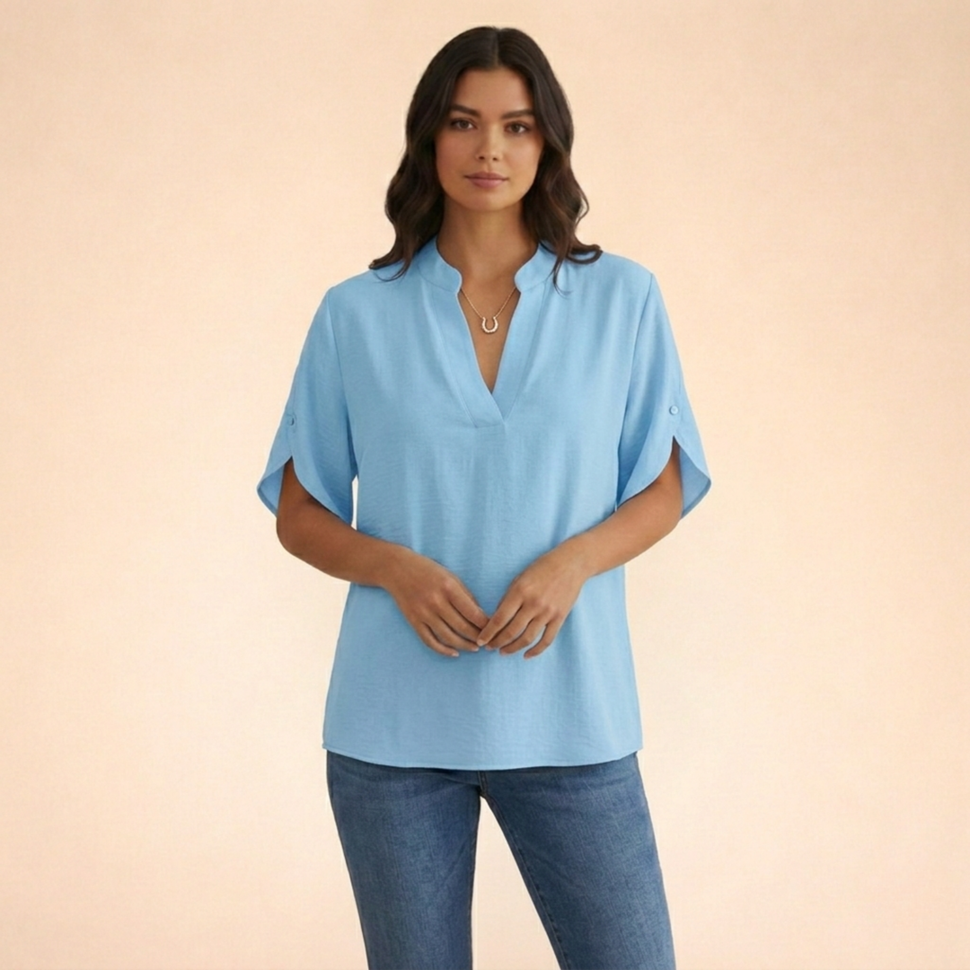 Brianna | Elegant & Comfortable V-Neck Blouse
