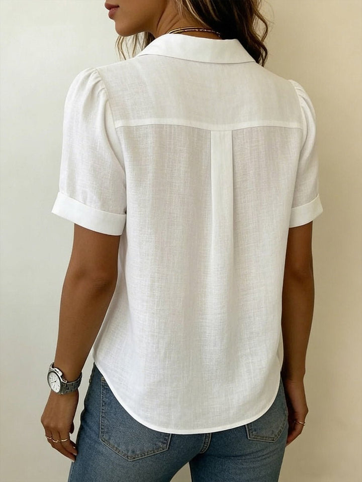 Maren | Short-Sleeve Blouse – Effortlessly Refined Style for Women