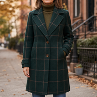 Sophia | Soprabito in lana a quadri da donna, classico ed elegante