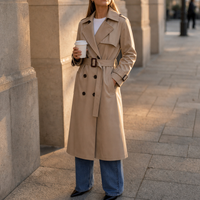 Isabella | Mittellanger Trenchcoat mit Gürtel und legerer Passform