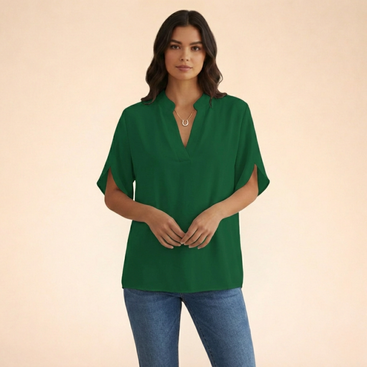 Brianna | Elegant & Comfortable V-Neck Blouse