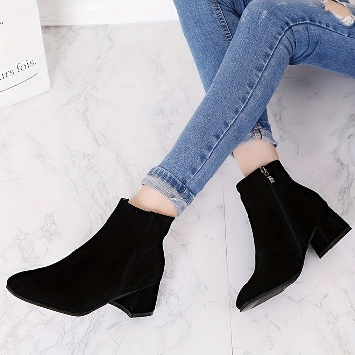 Elizabeth | Elegant Suede-Finish Chelsea Ankle Boots