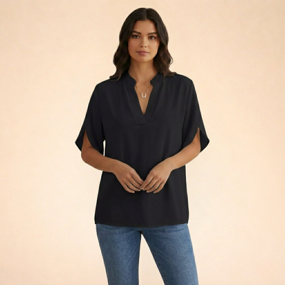 Brianna | Elegant & Comfortable V-Neck Blouse