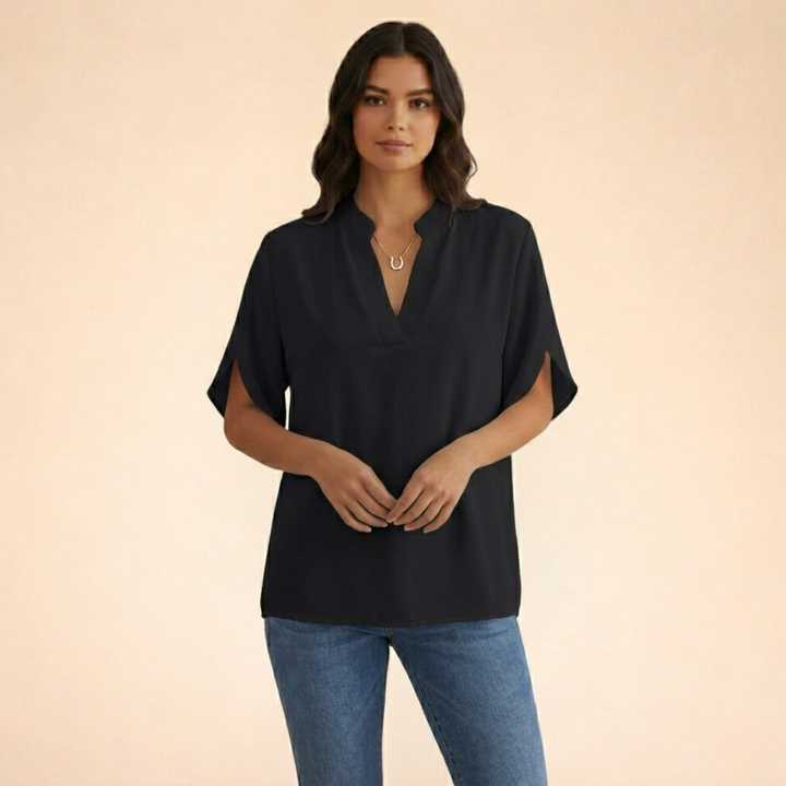 Brianna | Elegant & Comfortable V-Neck Blouse