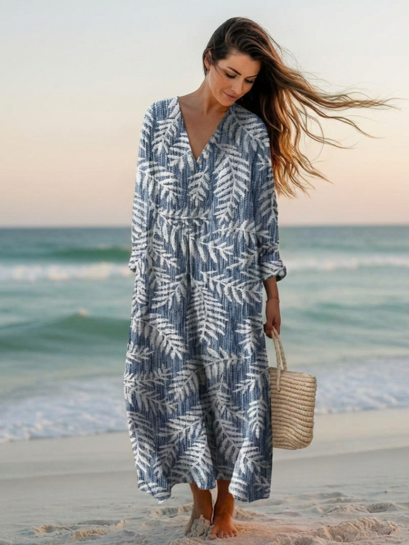 Margaret | Midi Dress – Relaxed Floral Style for Women