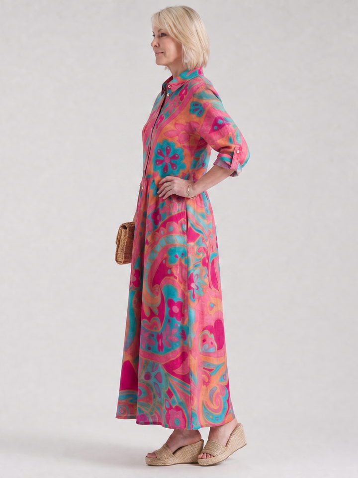 Klera | Midi Dress – Colorful Printed Design for Everyday Wear