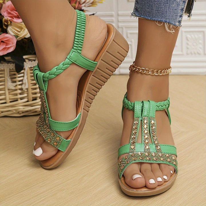 Frieda | Orthopedic Wedge Sandals – Stylish T-Strap Design for Women