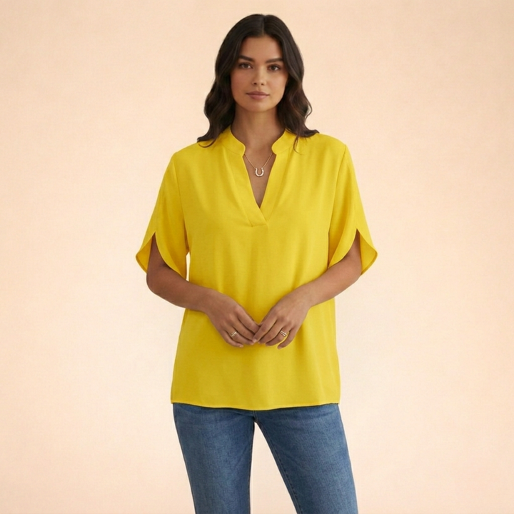 Brianna | Elegant & Comfortable V-Neck Blouse
