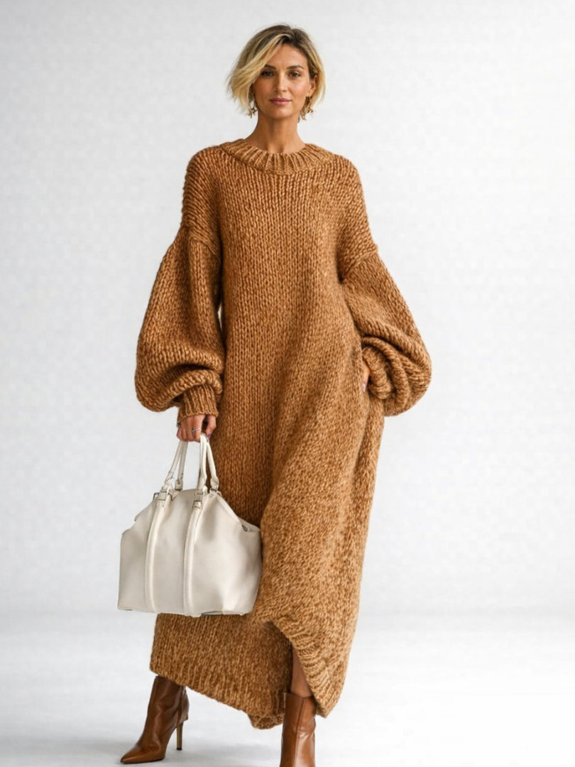 Valeria | Oversized Knit Maxi Dress for Women