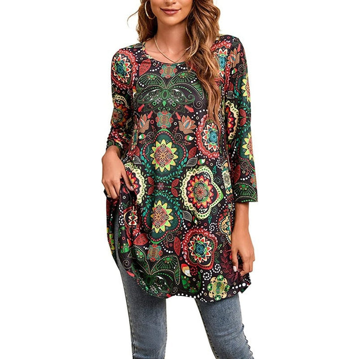 Emily | A-Linien-Tunika mit auffälligem Mandala-Print