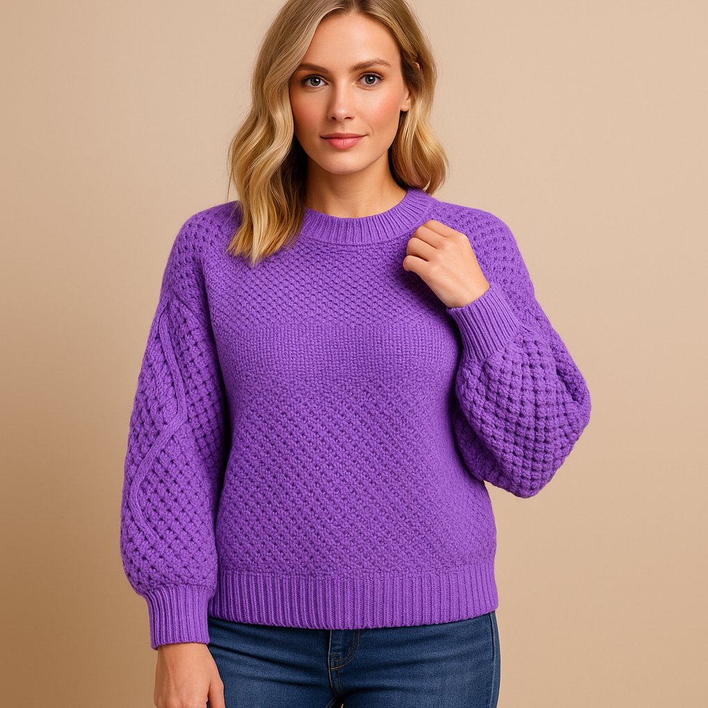 Freya | Maglione con maniche a trecce dalla vestibilità comoda