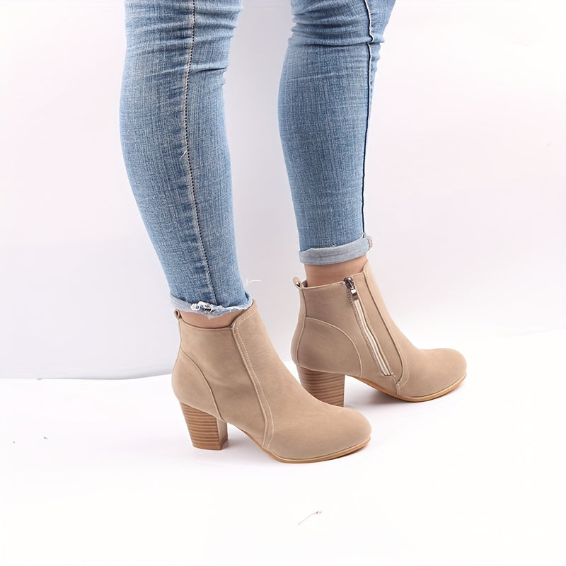 Sienna | Vielseitige Wildleder-Stiefeletten mit Blockabsatz