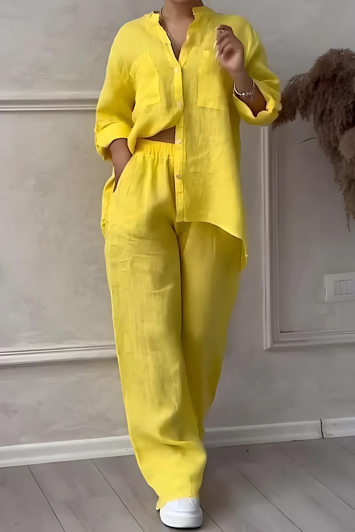 Emma | Elegante e chic completo in lino a due pezzi