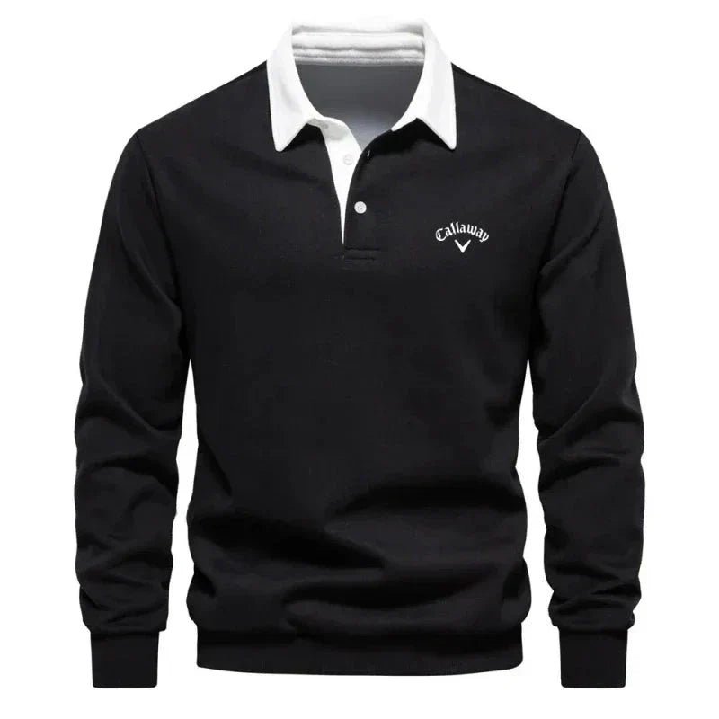 Liam | Eleganter Strickpullover mit kontrastierendem Polokragen