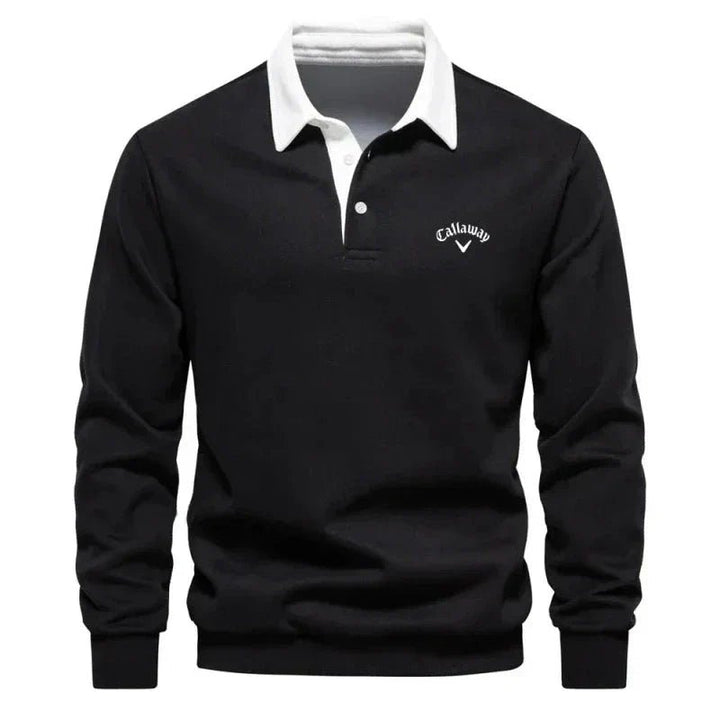 Liam | Eleganter Strickpullover mit kontrastierendem Polokragen