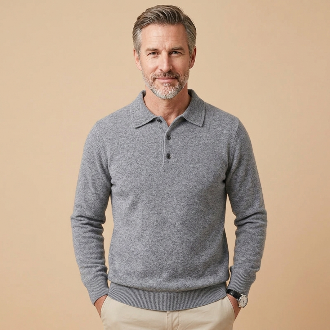 Harvey | Refined & Comfortable Long Sleeve Polo Shirt