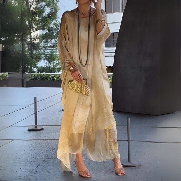 Aria | Stylish Long-Sleeved Maxi Dress