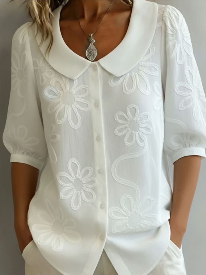 Alyssa | Embroidered Floral Blouse for Women