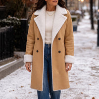 Clara | Elegant Sherpa-Lined Teddy Coat for Timeless Winter Style