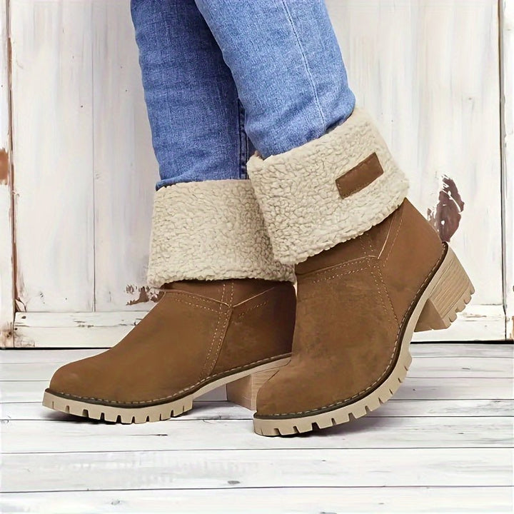 Melinda | Warme und bequeme, mit Fleece gefütterte Stiefel bis zur Wadenmitte