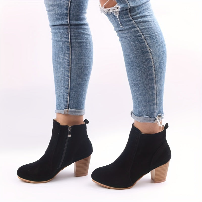 Sienna | Vielseitige Wildleder-Stiefeletten mit Blockabsatz