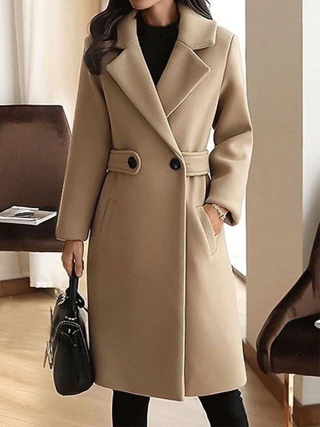 Sienna | Classic Wool Coat – Timeless Elegance for Women