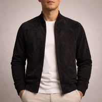 William | Giacca bomber raffinata in pelle scamosciata