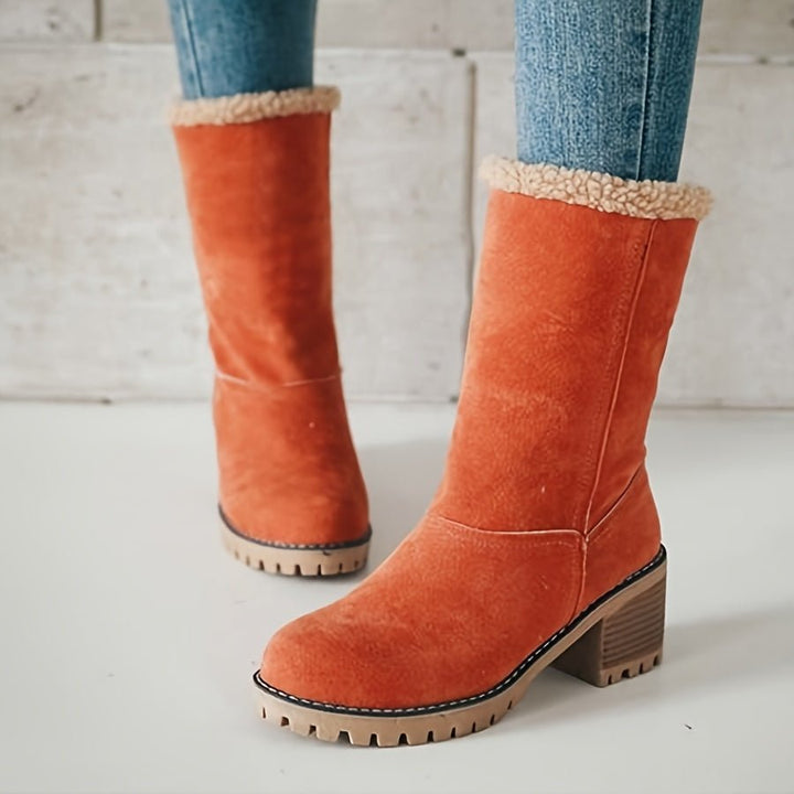 Melinda | Warme und bequeme, mit Fleece gefütterte Stiefel bis zur Wadenmitte