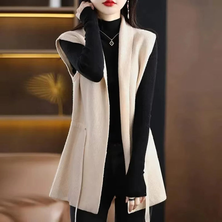 Charlotte | Luxurious And Refined Merino Wool Belted Vest