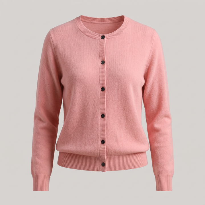 Fiona | Lightweight Mink-Cashmere Button Cardigan