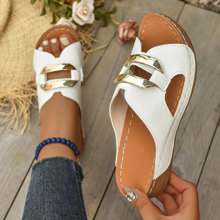 Nora | Orthopedic Wedge Sandals – Vegan Slip-On Style for Women
