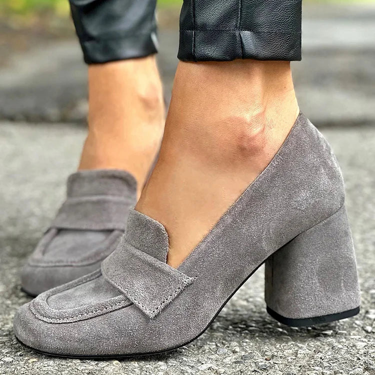 Amelia | Trendy Block-Heel Loafers for Refined Everyday Style